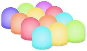 Novelty Place Color Changing Mini Nightlight, Multicolor LED Mood Lighting - Night Light for Kid's Bedroom, Bathroom, Living Room - Battery Powered (Pack of 12)