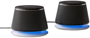 Amazon Basics Stereo 2.0 Speakers for PC or Laptop, 3.5mm Aux input, USB-Powered, 1 Pair, Black