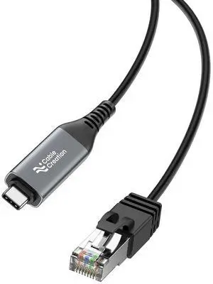 CableCreation USB C to Ethernet Cable 3.3FT, USB C to RJ45 Internet LAN Network Cable, Gigabit Directly Connected, Compatible with Thunderbolt 3/4, MacBook Pro, iPhone 16/15, iPad Pro, Dell XPS