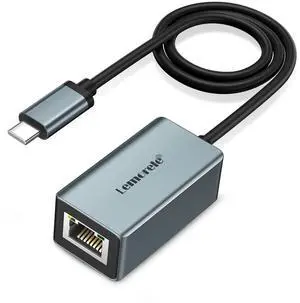 USB C to Ethernet Adapter, Lemorele Type-C (Thunderbolt 3) to RJ45 Gigabit Ethernet, Aluminum Portable LAN Network Adapter for MacBook Pro/Air, iPad Pro/Mini, iMac, Surface Pro, Chromebook, Dell USB C to Ethernet Adapter, Lemorele Type-C (Thunderbolt 3) to RJ45 Gigabit Ethernet, Aluminum Portable LAN Network Adapter for MacBook Pro/Air, iPad Pro/Mini, iMac, Surface Pro, Chromebook, Dell