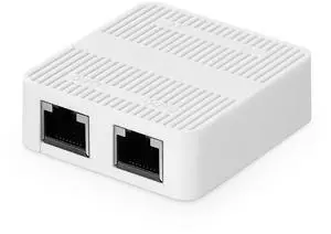 Binardat 1 to 2 Gigabit Network Splitter, 3 Port Gigabit Ethernet Switch, Type-C Power Supply, Mini Size Plug and Play (White)