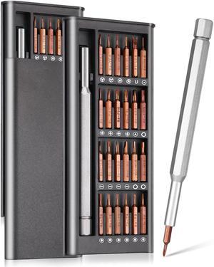 Dndo Small Precision Screwdriver Set 25-in-1 Professional Magnetic Mini Repair Tool Kit for Laptop, Phone, PC, MacBook, Tablet, Computer, PS5, PS4, Xbox, Electronic, Glasses, Watch