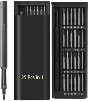 Precision Screwdriver Set 25 in 1 Magnetic Screwdriver Set. Mini Screwdriver Set for electronics Repair Tablet, PC, Watches, Laptops, MacBooks, iPhone, PS5, Eye Glasses