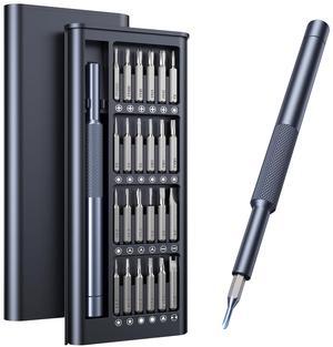 AXTH 25-in-1 Small Precision Screwdriver Set, Professional Magnetic Mini Repair Tool Kit for Phone, Computer, Watch, Laptop, Macbook, Ring Doorbell, Eyeglass, Electronic, [Bearing Steel] Screw Driver