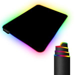 RGB Gaming Mouse Pad with 11 RGB Light up Modes,LED Gaming Pad,Non-Slip Rubber Based Computer Mice mat Medium Size(13.7 x 10.3)