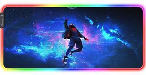 gaiamat XXL RGB Gaming Mouse Pad,Large LED Anime Mousepad with Non-Slip Rubber Base and Durable Stitched Edges,35.4x15.7IN Mouse Mat Laptop PC Desk Mat(US94-ledmaskman)