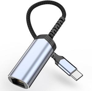 DESOFICON iPhone 16 to RJ45 Ethernet Adapter,[MFi Certified] USB C to Ethernet Adapter 100 Mbit Ethernet LAN Network Adapter Compatible with iPhone 16/15/Pro Max/iPad/MacBook Pro/Air/PC/Laptop Type C