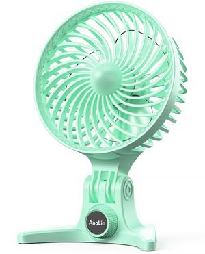 AaoLin USB Desk Fan, Small Fans with CVT Variable Speeds, Strong Cooling Airflow, Quiet Portable, Desktop Mini Personal Table Fan for Room, Home, Office, Bedroom, Green