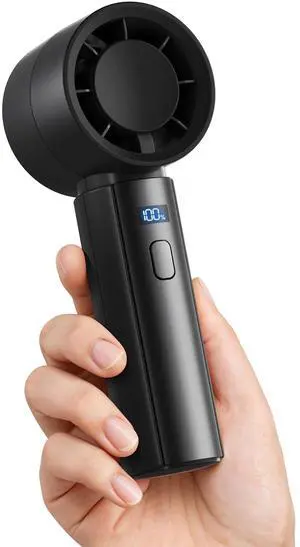 Gaiatop Small Handheld Fan Portable, Powerful High Speed Turbo Cooling, 4000mAh USB Rechargeable Battery Powered Mini Personal Fan, Summer Outdoor Travel Essentials, Gifts for Dad Men Women, Black