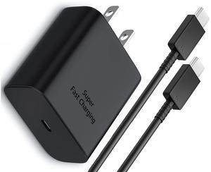 45W Samsung Fast Charging Type C Charger Samsung Fast Charger with USB C Cable Compatible for Galaxy Tab S9 S10 A9 S25 S24 S23 S22 S21 S20 Plus,Ultra,FE,Z Fold,Z Flip,Note20/10,A16 A15 A25 A55 A56 C55