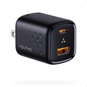 VOLTME USB C Charger, 30W GaNCharger, Dual Port Compact Fast Wall Charger with Foldable Plug for iPhone 14 13 12 11 Pro Max, Galaxy, Note, iPad Pro, Pixel