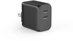 K&ZZ USB C Charger 45W Super Fast Charger Dual Type C Wall Charger Block Foldable PD USB-C GaN Chargers for iPhone 15/ 15Pro, Galaxy S23 Ultra/ S22/ Note, MacBook, iPad
