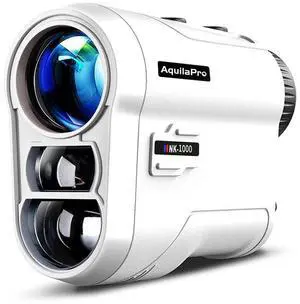 AquilaPro NKG Golf Rangefinder with Slope, 1000 Yards, Rangefinder Golf, 0.5 Yard Accuracy, 7X Magnification, Flag Lock Vibration, Rechargeable Golf Range Finder