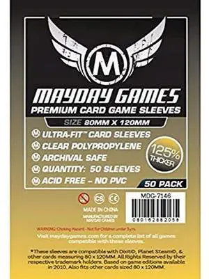 50 Mayday 80 x 120 Dixit Premium Card Sleeves Board Game