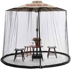 Tiimmgaal 9/10 FT Mosquito Net For Patio Umbrella Outdoors Screen Polyester Hanging Tent(Mosquito Net Only)