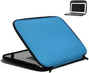 Inntzone Laptop Sleeve 15.6 Inch Foldable Slim Case Lightweight Bag Notebook Computer Carrying Flip Cover (Blue)