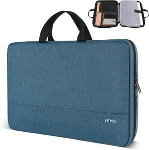 Ytonet Laptop Sleeve Case 15.6 Inch, Slim Water Resistant TSA Carrying Case with Handle, Protective Laptop Cover Compatible with HP Dell Lenovo Asus Notebooks, Gifts for Men Women, Deep Teal