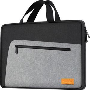 Laptop Case 15.6 Inch, Durable Shockproof Protective Laptop Sleeve, Water Resistant Computer Carrying Bag Briefcase Compatible with 15.6 inch HP, Dell, Acer, Asus, Lenovo, Notebook, Black/Grey