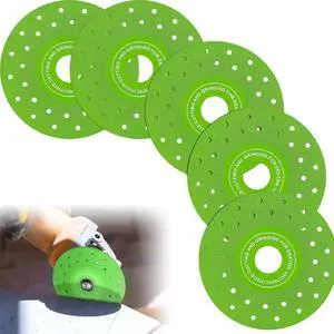Glass Cutting Disc for 4.5-inch (115MM) Angle Grinder,5 Pack Glass Ceramic Diamond Disc for Grinding Jade, Marble, Crystal, Wine Bottles, Tile. Ultra-Thin Porous Surface Diamond Cutting Discs.