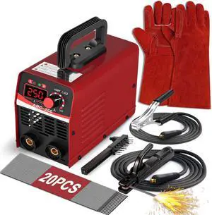 Wrdlosy Welder 250A 20PCS Welding Rods 16 Inches Gloves Welding Machine, Super MINI Portable Hammer Stick Welder, IGBT Inverter Welder Machine 110V, Beginner Hobbyists Home Repairs DIY Projects