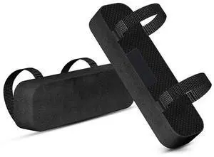 qiyue Memory Foam Arm Pads Ergonomic Comfy Rest Elbows Forearms for Office Chairs Provide Elbow Cushioning and Relieve Pressure Chair rmrest Cushions Set of 2 Armrest Covers Black (Black)
