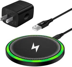 15W Wireless Charger Fast Charging for Samsung S25 Ultra Edge S24 FE S23 S22 S21 Z Flip Fold 6 5, Wireless Charger Fast Charge Station Charging Pad + Adapter for Google Pixel 9 Pro XL 9A 8A 7A 8 7 Pro
