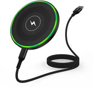 Google Pixel 9A Wireless Fast Charger Pad for Pixel 9 8 7 Pro XL Fold 8A,15W Samsung Wireless Charging Pad Station for Galaxy S25 S24 Ultra S24+ S23 S22 S21 S20 S10 Ultra Z Fold Flip 6 5 4