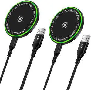 Pixel 9 Pro 9A Wireless Fast Charging Pad for Google Pixel 9 Pro XL Fold 8 8A 7 7A 6 5,2Pack 15W Samsung S25 Wireless Charger Android Phone Station for Galaxy S25 S24 S23 S22 S21 S20 Ultra