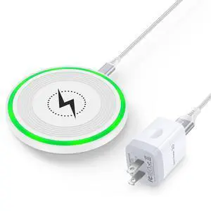 Pixel 9 Pro Wireless Charger Pad,15W Android Wireless Charger Fast Charging Pad Station with Adapter for Google Pixel 9 Pro XL/9 Pro Fold/8/7a,Samsung Galaxy S25/S24 Ultra/S23/S22/Flip 6,iPhone 16/15