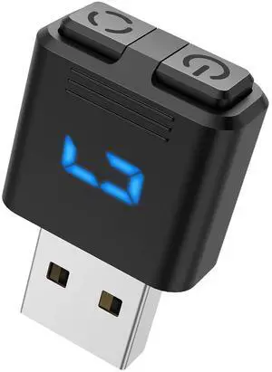 Vaydeer Mini Mouse Jiggler, T4 Lite Mouse Mover, Easy Operation with 2 Buttons, Plug and Play, 3 Random Tracks, Undetectable Mouse Mover to Boost Your Productivity