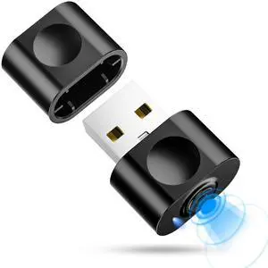 Amzcase Mouse Jiggler Undetectable, Mouse Mover Jiggler USB with Switch Button, Automatic Mouse Mover Device Undetectable with 3 Jiggle Modes, Plug and Play Keep Computer/Laptop Awake,Black