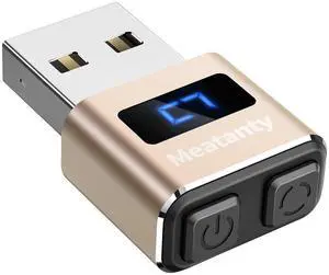 meatanty Metal Tiny Mouse Jiggler, USB Mover Undetectable, Automatic Wiggler with Screen, 3 Modes Mouse Moving Device, Giggler Toggler Juggler Keep Computer Laptop Awake Office Remote Work-Gold