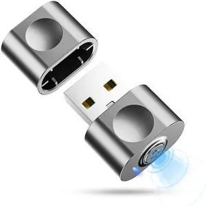 aMZCaSE Mouse Jiggler Undetectable, Mouse Mover Jiggler USB with Switch Button, Automatic Mouse Mover Device Undetectable with 3 Jiggle Modes, Plug and Play Keep Computer/Laptop Awake,(Light Gray)