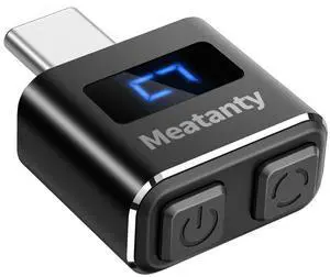 Meatanty Metal USB-C Tiny Mouse Jiggler, Mouse Mover Undetectable, Automatic Shaker with Separate Mode and ON/Off Buttons, Mouse Moving Device LED Screen, Wiggler Giggler Keep Computer/PC/Laptop Awake
