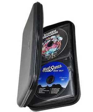 XiongYe CD DVD Case, 72 Capacity Heavy Duty Wallet, DVD Case Holder for Car, Hard Shell Sturdy case, CD Disk Holder, Disc Binder, Booklet, Protective Blu-ray Wallet (72 Capacity,Black)