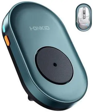 HONKID Undetectable Mouse Mover Jiggler with ON/Off Switch and USB Port Drive-Free,Simulate Physical Automatically Mouse Movement,Prevent Computer Laptop Inactive/Lockdown(Light Blue)