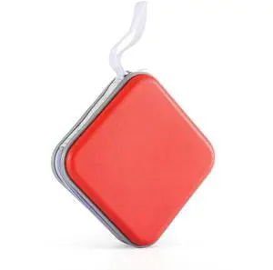 Home Wing Hard Plastic CD/DVD Binder, Portable Storage wallet 30-capacity, Red