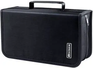 Bivisen CD/DVD Case Holder, 128 Capacity CD VCD Media Wallet, Storage, Holder, Booklet, Organizer (Black)