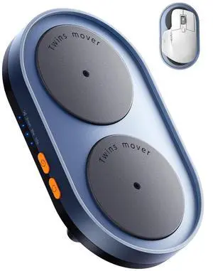 STARVIKY Dual Turntable Mouse Jiggler Silent Mechanical Movement with Random Function, Undetectable Mouse Mover, Timer, Keep Computer Awake