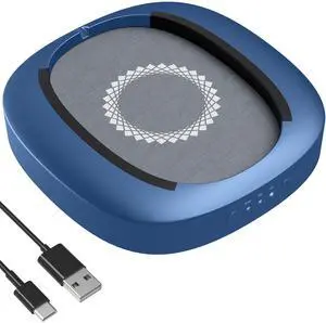 MEKASS Mouse-Mover-with-Adjustable-Interval-Timerand Ultra-Silent Motor, Automatic Mouse Jiggler Simulates Real Mouse Movement, No Need Software, Keeping PC Awake(Blue and Grey)