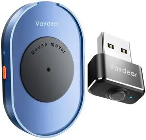 Vaydeer Undetectable Mouse Mover M4  Metal Mini Mouse Jiggler, T3s Mouse Mover, Noiseless, Simulates Realistic Mouse Movement, Driver-Free,Keeps PC Active