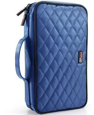 CCidea 96 Capacity CD/DVD Case Holder Portable Wallet Disc Storage Binder for Car, Home, Travel (96-Blue) Specials