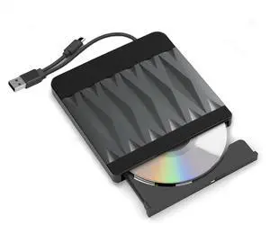 External CD/DVD Drive for Laptop USB 3.0 CD ROM Burner Slim Portable CD Reader DVD Player Reader Writer Optical Disc Drive Compatible with Laptop Desktop PC Windows 11/10/8/7 Linux OS Mac