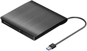 ROOFULL Premium External CD/DVD Drive for Laptop USB 3.0 CD DVD Reader Writer Burner Player Adapter ROM +/-RW Optical Disk Drive Portable for Windows 11/10 Mac MacBook Linux Computer Desktop PC