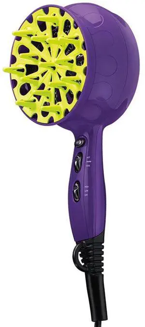 Bed Head Curls-in-Check 1875W Hair Diffuser Dryer | Great for Curly Hair, Reduce Frizz & Static | Diffuser Hair Dryer Enhances Natural Curl, Waves & Texture
