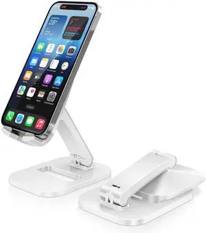 DeskLogics Cell Phone Stand for Desk Adjustable Portable Foldable Phone Holder Cradle Dock, Compatible with iPhone 15 14 13 Pro Max Mini, 12 11 XR X 8 7 6 Plus SE, All Phones 4 to 7 Inches (White) DeskLogics Cell Phone Stand for Desk Adjustable Portable Foldable Phone Holder Cradle Dock, Compatible with iPhone 15 14 13 Pro Max Mini, 12 11 XR X 8 7 6 Plus SE, All Phones 4 to 7 Inches (White)