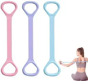 Figure 8 Fitness Resistance Band, Part of The Better Me Pilates Kit, Includes Resistance Bands and an Stretch Assistance Strap,Making it Ideal for Exercise Yoga,Pilates,and Stretching(3 Pack).