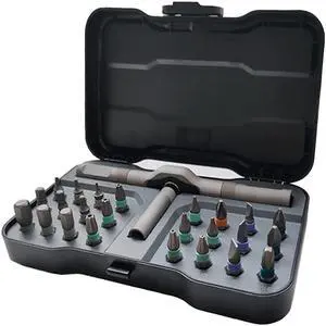 Ratchet Screwdriver Set 24 in 1 Precision Screwdriver Bit Screwdriver Sets With Case Duka Tools Ratchet Screwdriver with Detachable Handle for Watch Computer Electronics Father'screwdriver set (Black)