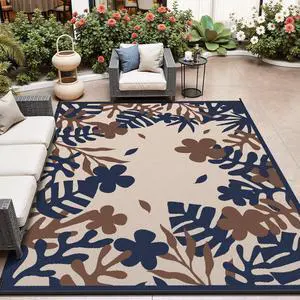 MontVoo Outdoor Rug Carpet Waterproof-Patio Rug Mat 6x9 Reversible Portable RV Camping Picnic Beach Mat Plastic Straw Rugs Outside Outdoor Area Rugs for Patio Deck Pool Deck Balcony Backyard