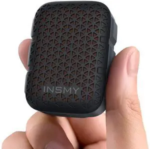 INSMY Wearable Bluetooth Speakers,IP67 Waterproof,Clip-On Portable Small Personal Speaker/Clean Sound/Stereo Pair/Wireless 5.4/ENC Built-in Mic/Lightweight for Outdoor Golf Work Pool (Black)